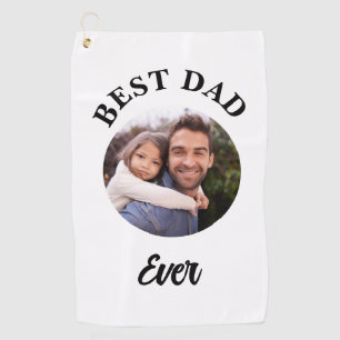 Serviette De Golf Meilleur papa jamais Modèle photo personnalisé