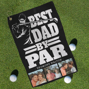 Serviette De Golf Meilleur Papa Par 3xPhoto Cadeau Fête des Pères