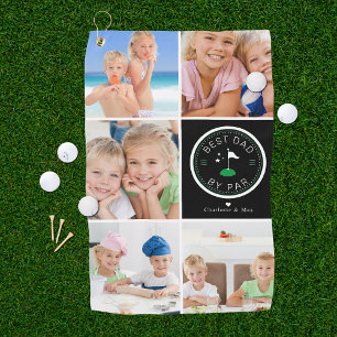 Serviette De Golf Meilleur Papa par   Collage de photos Fête des Pèr