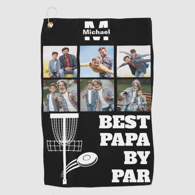 Serviette De Golf Meilleur Papa Par Disque Golf Frisbee Custom 6 Pho (Devant)