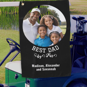 Serviette De Golf Meilleur Papa Par Le Père Jour De La Fête Photo No