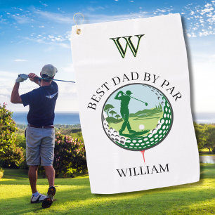 SERVIETTE DE GOLF * MEILLEUR PAPA PAR NOM MONOGRAMME PERSONNALISÉ