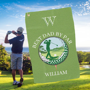 SERVIETTE DE GOLF * MEILLEUR PAPA PAR NOM MONOGRAMME PERSONNALISÉ