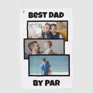 Serviette De Golf Meilleur papa par Par Collage de photos personnali