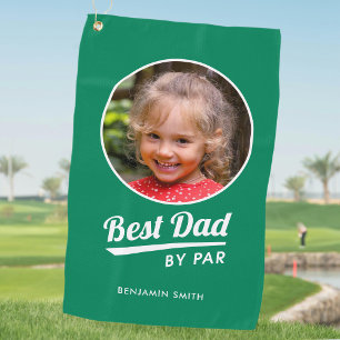 Serviette De Golf Meilleur papa par Par Custom Nom photo de l'enfant