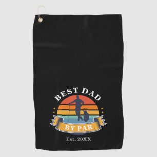 Serviette De Golf Meilleur Papa Par Par Fête des pères Rétro Personn