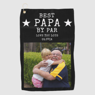 Serviette De Golf Meilleur Papa par Par Grandpa Photo Cadeau personn