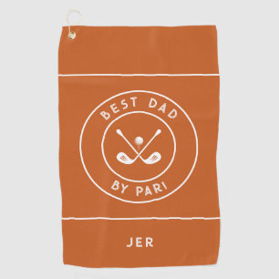 Serviette De Golf Meilleur Papa par Par Humour de golfeur drôle or