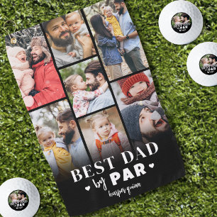 Serviette De Golf Meilleur Papa Par Par Photo Collage Fête des Pères