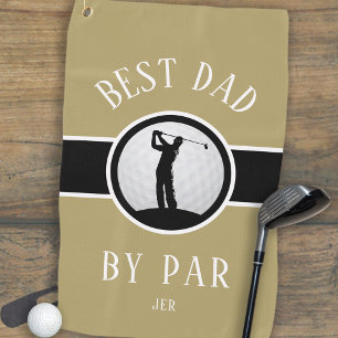 Serviette De Golf Meilleur Papa Par Parcours De Golf Quote En Or Mon