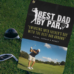 Serviette De Golf Meilleur Papa Par Personnaliser Citation & Photo