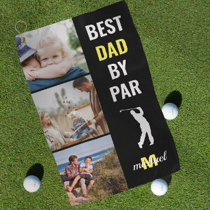 Serviette De Golf Meilleur Papa Par Photo Monogramme Cadeau De Fête 