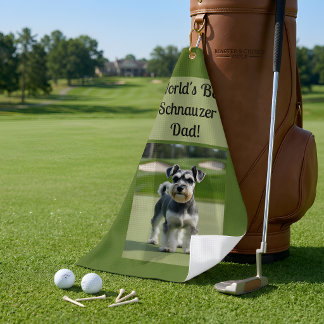 Serviette De Golf Meilleur Papa Schnauzer du Monde