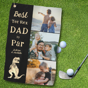 Serviette De Golf Meilleur Papa Tee Rex par Photo Drôle Par 3