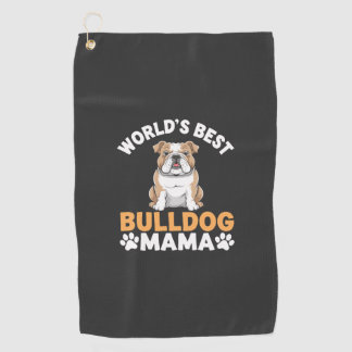 Serviette De Golf Meilleure Maman Bouledogue du Monde