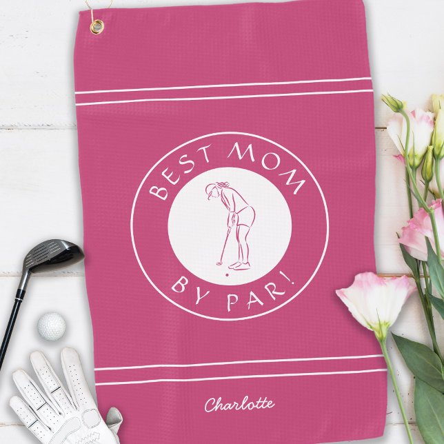 Serviette De Golf Meilleure maman Par Par Par Elegant Golfer Funny R (Créateur téléchargé)