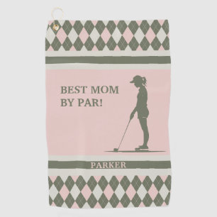 Serviette De Golf Meilleure maman Par Par Par Monogrammed