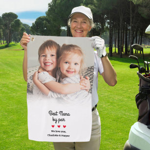 Serviette De Golf Meilleure Nana Par Photo Moderne Cadeau Personnali