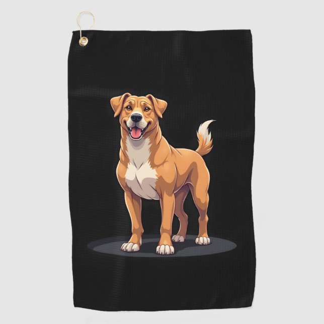 Serviette De Golf Meilleure vie avec T-shirt Dogo Canario Long Sleev (Devant)