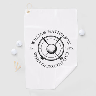 Serviette De Golf Men Club Player Team Golfer White Sports Modern