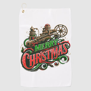 Serviette De Golf Merry Christmas steampunk