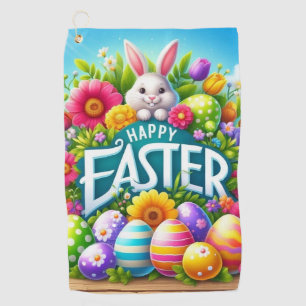 Serviette De Golf Mignonne lapin de printemps/Pâques avec oeuf