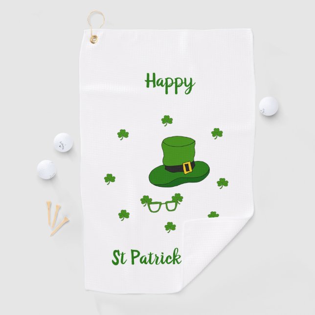 Serviette De Golf Mini Mignonne Bonne St Patrick Joyeuse Journée (En situation)