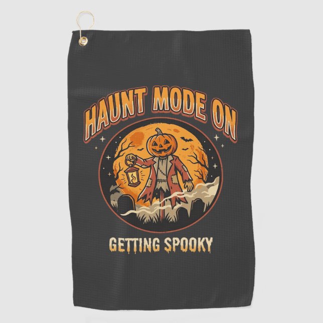 Serviette De Golf Mode Fantôme d'Halloween (Devant)