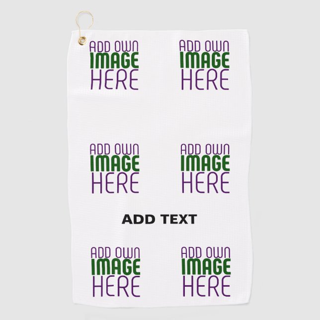 SERVIETTE DE GOLF MODÈLE DE TEXTE D'IMAGE BLANCHE SIMPLE MODERNE (Devant)
