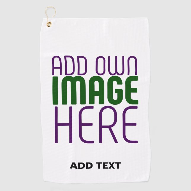 SERVIETTE DE GOLF MODÈLE DE TEXTE D'IMAGE BLANCHE SIMPLE MODERNE (Devant)