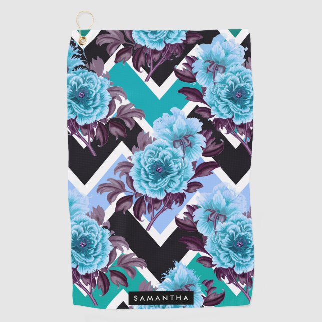 Serviette De Golf Modèle floral (Devant)