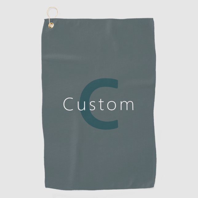 Serviette De Golf Modèle monographique élégant et personnalisable (Devant)