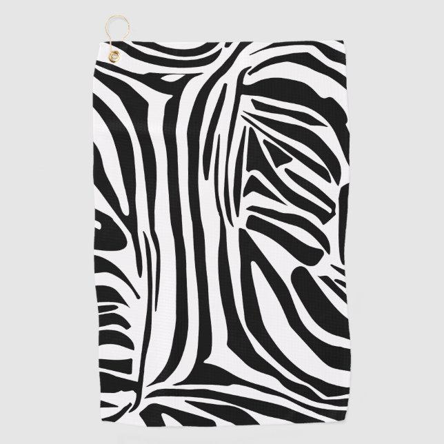 Serviette De Golf Modèle Zèbre (Devant)
