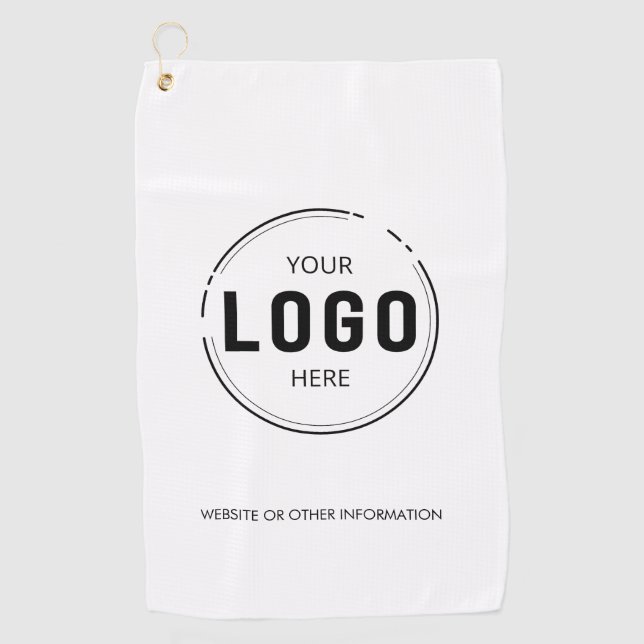 Serviette De Golf Moderne Ajouter Votre Logo Entreprise Marquée (Devant)