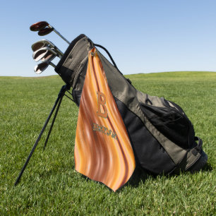 Serviette De Golf Modifier le nom d'ajout initial Soft Brown Tan Bei