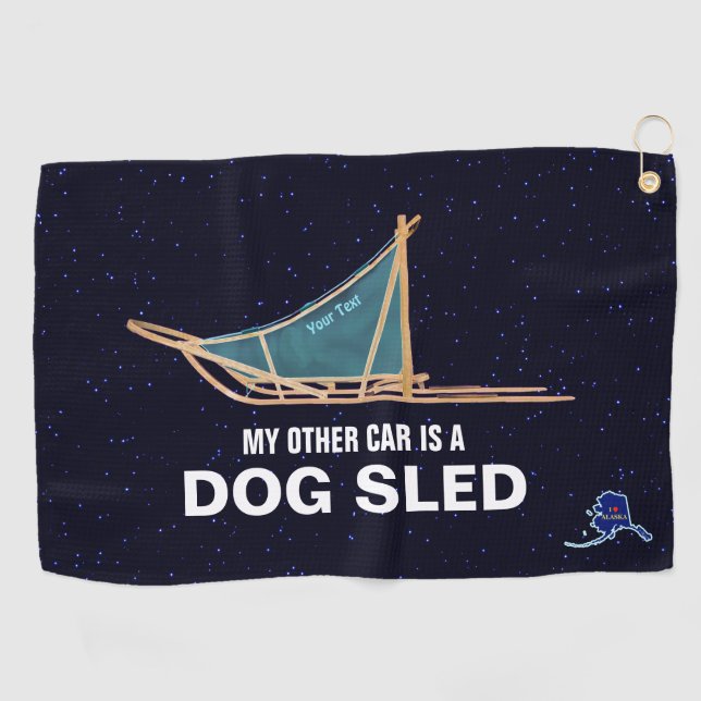 Serviette De Golf Mon Autre Voiture Est Un Chien (Horizontal)