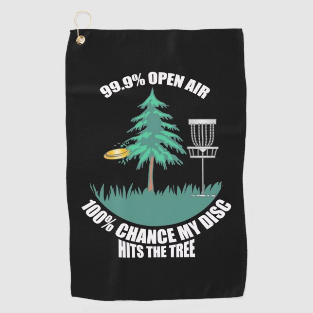 Serviette De Golf Mon Disque Golf Touche Les Arbres (Devant)