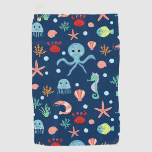 Serviette De Golf Monde marin