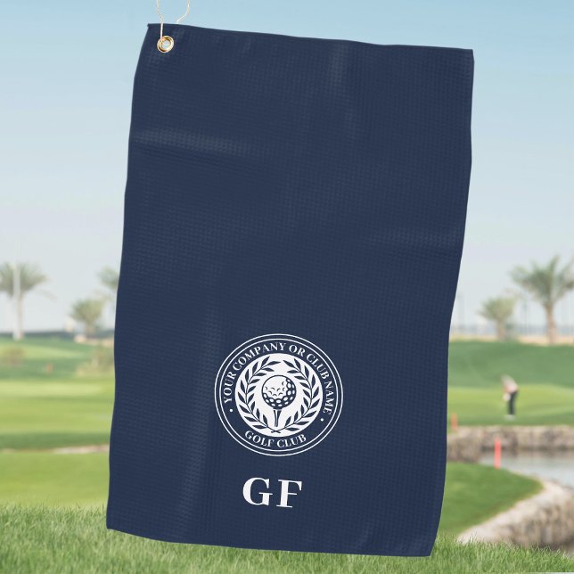Serviette de golf Monogram classique personnalisée (Créateur téléchargé)