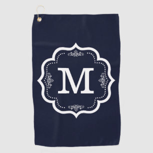 Serviette De Golf Monogramme bleu de marine