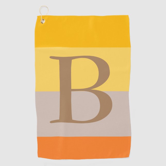 Serviette De Golf Monogramme couleur pastel moderne multiple Nom ini (Devant)