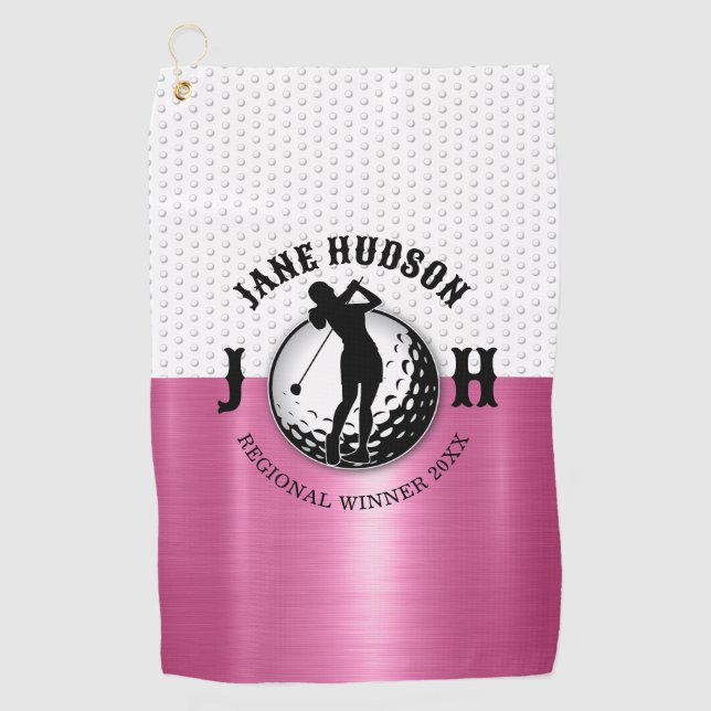 Serviette De Golf Monogramme de golf pour femmes (Devant)