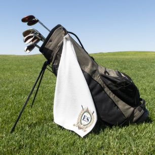 Serviette De Golf Monogramme élégant pour dames personnalisé 