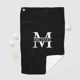 Serviette De Golf Monogramme et nom personnalisés