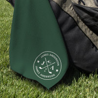 Monogramme et nom personnalisés de golfeur élégant