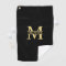 Monogramme et nom personnalisés noir et or