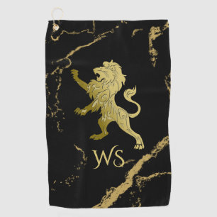 Serviette De Golf Monogramme Golden Royal Lion
