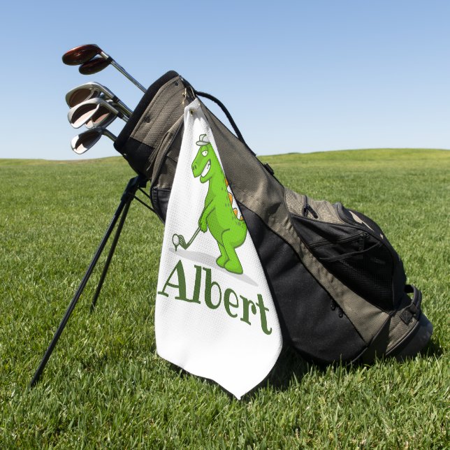 Serviette De Golf Monogramme initial et nom personnalisé  (Vert)