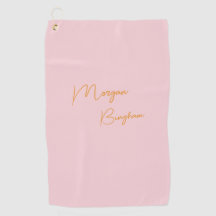 Monogramme minimaliste rose script