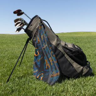 Serviette De Golf Monogramme Moderne Répétition Initiales et Noms